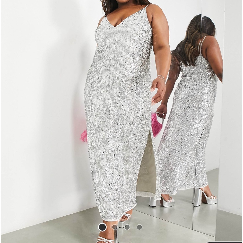Curve Sequin Midi dress